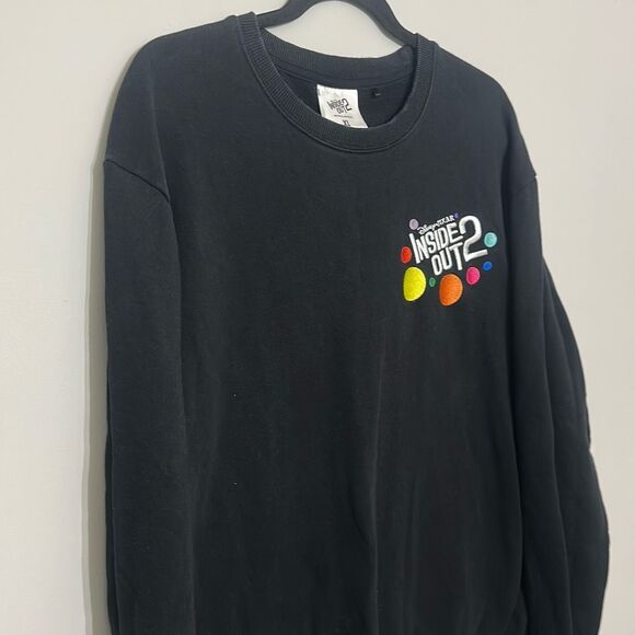 Disney Pixar Inside Out 2 Mens Black Embroidered Sweatshirt Size XL - Picture 2 of 9